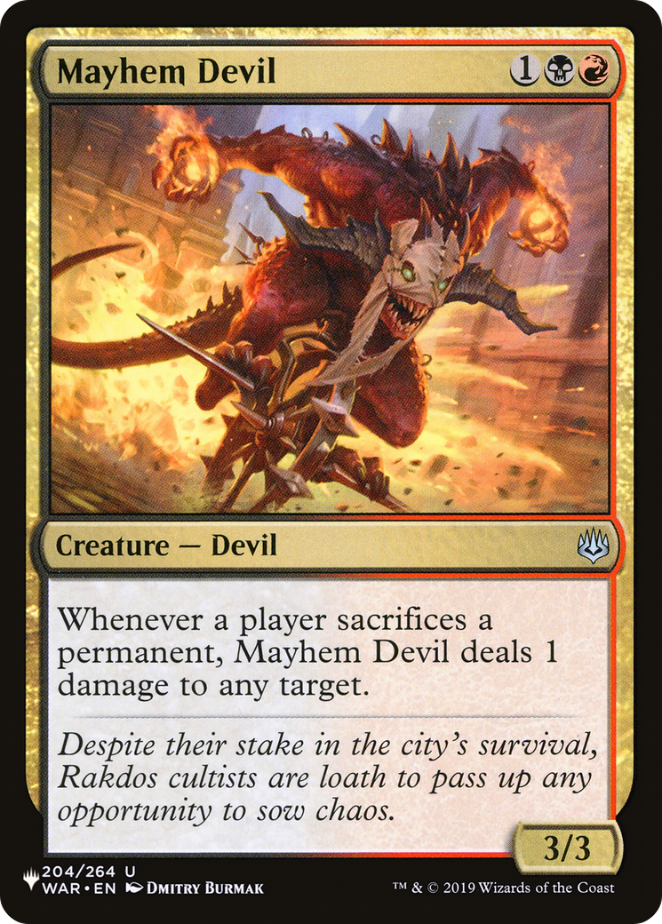 Mayhem Devil [The List Reprints] | Boutique FDB TCG