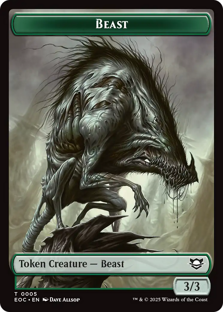 Clue // Beast (0005) Double-Sided Token [Edge of Eternities Commander Tokens] | Boutique FDB TCG