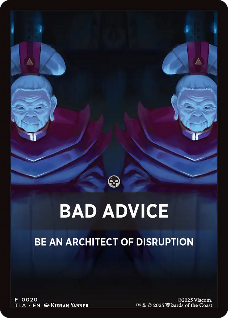 Bad Advice Theme Card [Avatar: The Last Airbender Tokens] | Boutique FDB TCG