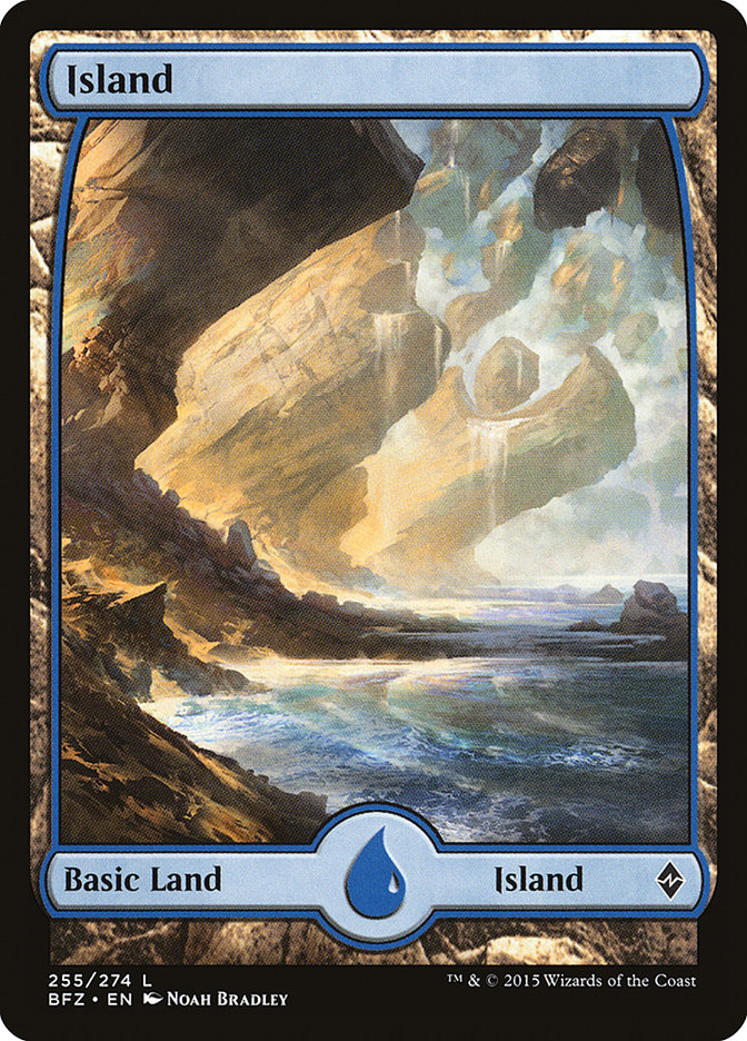 Island (255) (Full Art) [Battle for Zendikar] | Boutique FDB TCG