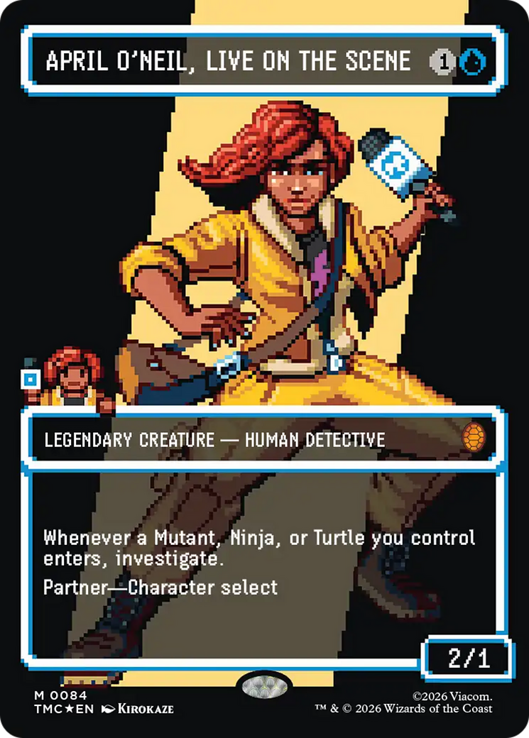 April O'Neil, Live on the Scene (Borderless) (Surge Foil) [Teenage Mutant Ninja Turtles Commander] | Boutique FDB TCG