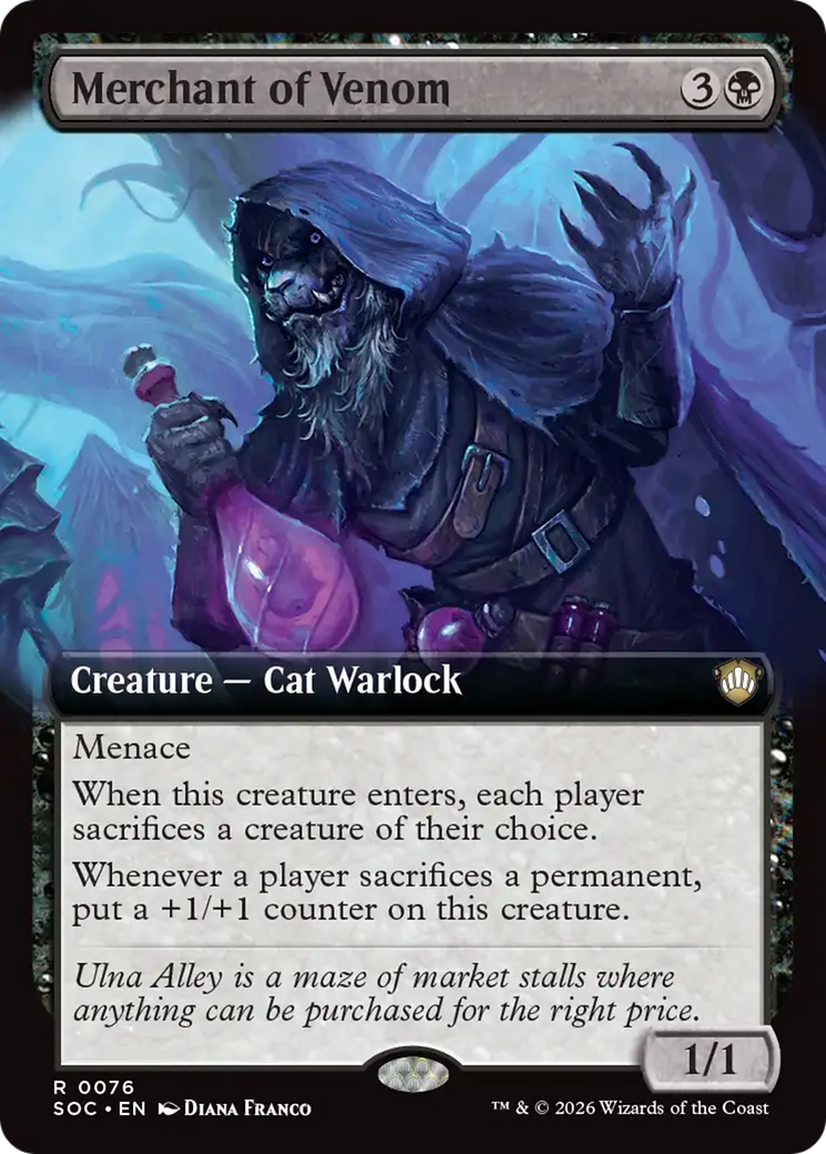 Merchant of Venom (Extended Art) [Secrets of Strixhaven Commander] | Boutique FDB TCG
