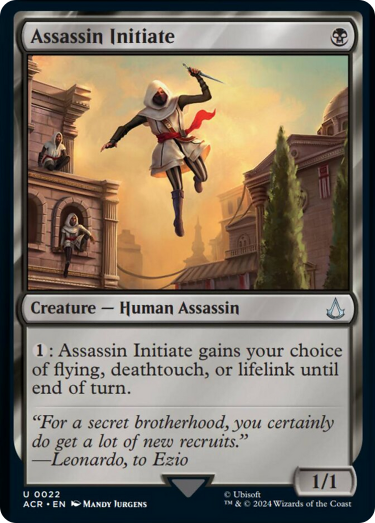 Assassin Initiate (Foil Etched) [Assassin's Creed] | Boutique FDB TCG