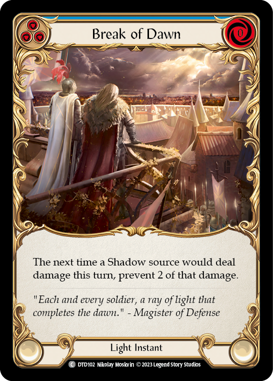 Break of Dawn (Blue) [DTD102] (Dusk Till Dawn)  Rainbow Foil | Boutique FDB TCG