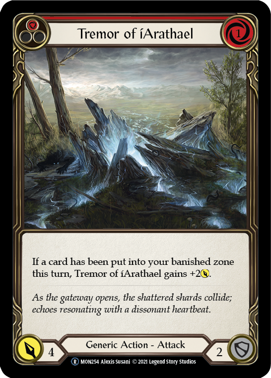 Tremor of iArathael (Red) [U-MON254] (Monarch Unlimited)  Unlimited Normal | Boutique FDB TCG