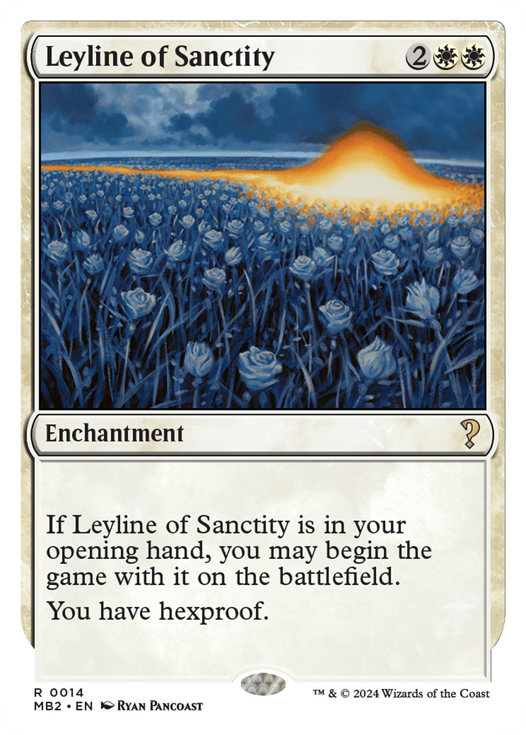 Leyline of Sanctity (White Border) [Mystery Booster 2] | Boutique FDB TCG