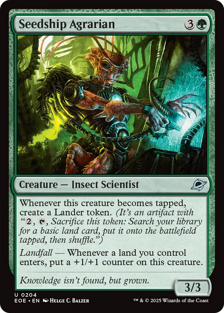 Seedship Agrarian [Edge of Eternities] | Boutique FDB TCG