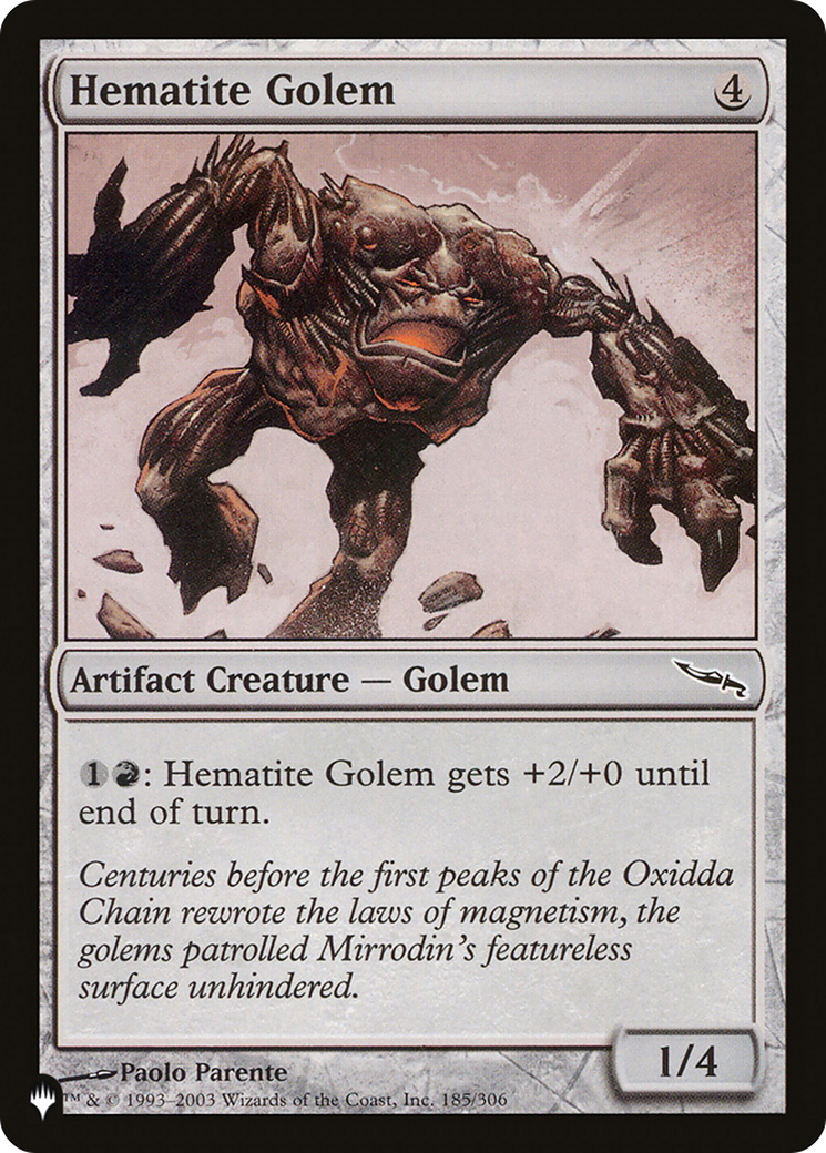 Hematite Golem [The List Reprints] | Boutique FDB TCG