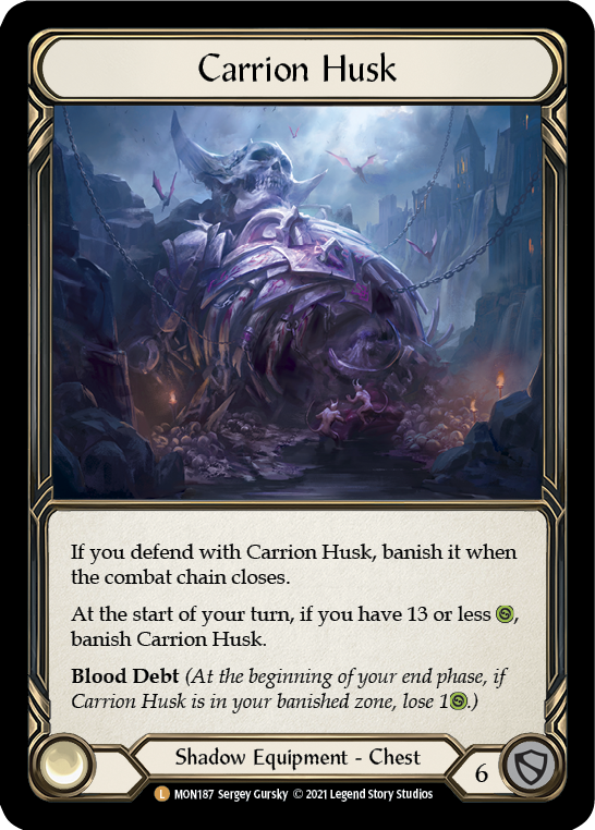 Carrion Husk [MON187-CF] (Monarch)  1st Edition Cold Foil | Boutique FDB TCG