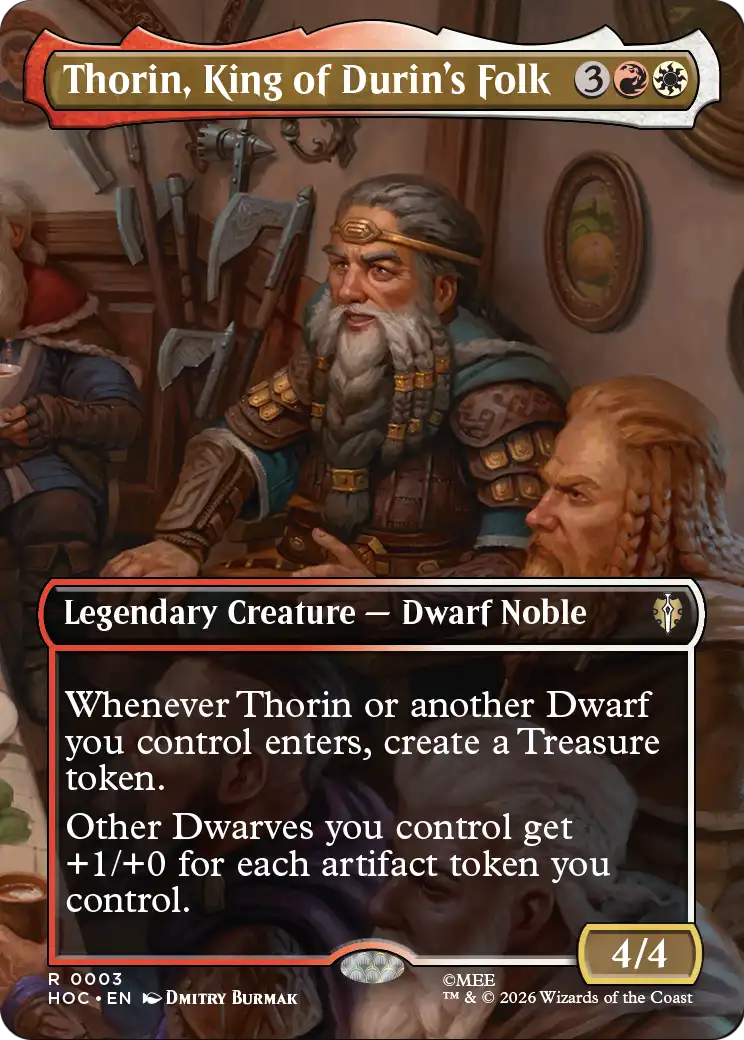Thorin, King of Durin's Folk (Borderless) [The Hobbit: Eternal-Legal] | Boutique FDB TCG