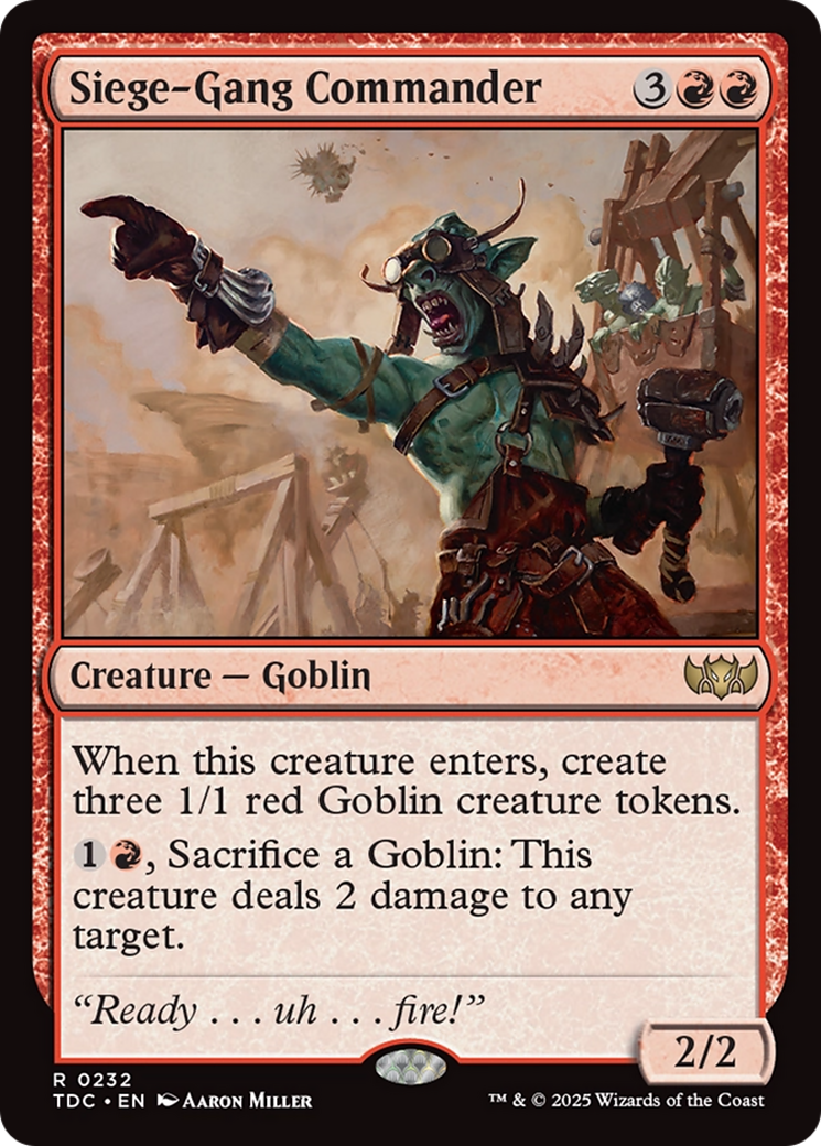 Siege-Gang Commander [Tarkir: Dragonstorm Commander] | Boutique FDB TCG