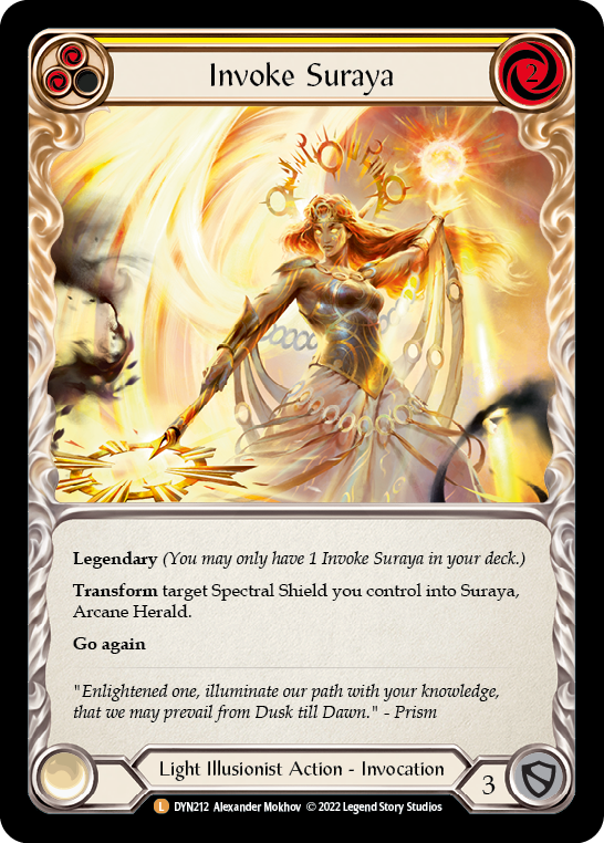 Invoke Suraya // Suraya, Archangel of Knowledge [DYN212] (Dynasty)  Cold Foil | Boutique FDB TCG