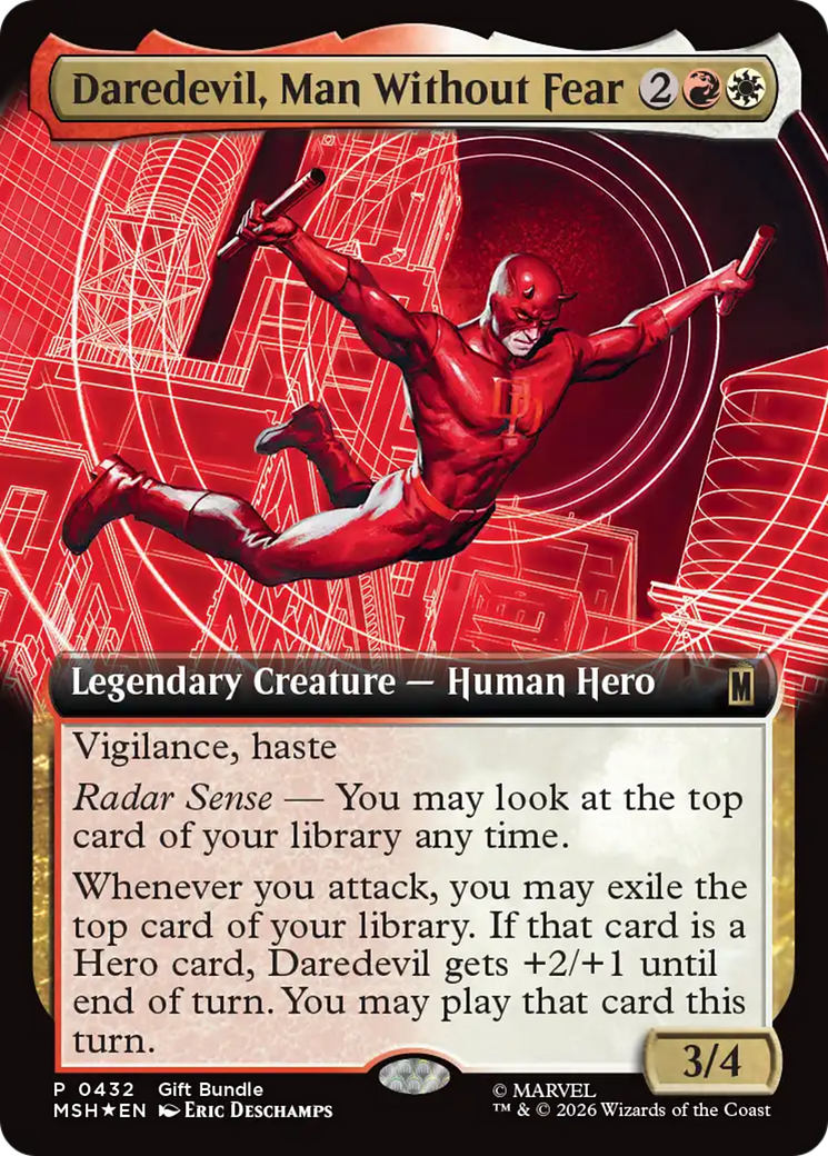 Daredevil, Man Without Fear (Extended Art) [Marvel Super Heroes Promos] | Boutique FDB TCG