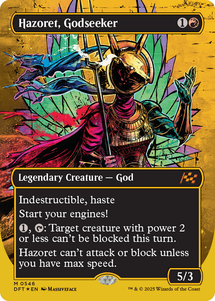Hazoret, Godseeker (Borderless) (First-Place Foil) [Aetherdrift] | Boutique FDB TCG
