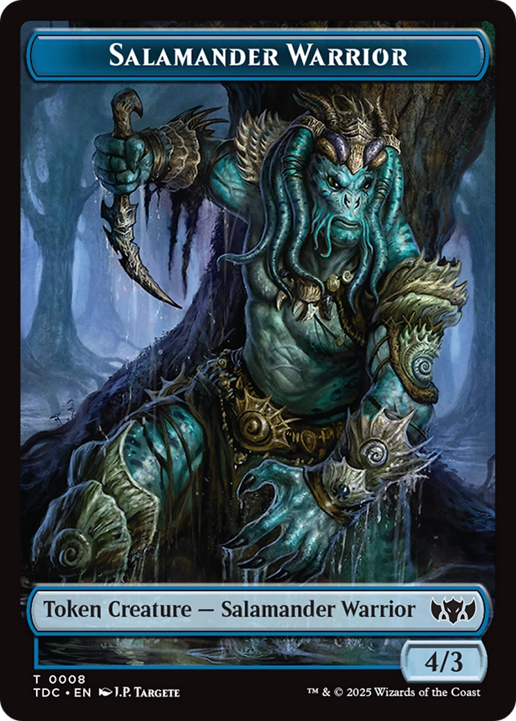 Salamander Warrior // Zombie Druid Double-Sided Token [Tarkir: Dragonstorm Commander Tokens] | Boutique FDB TCG