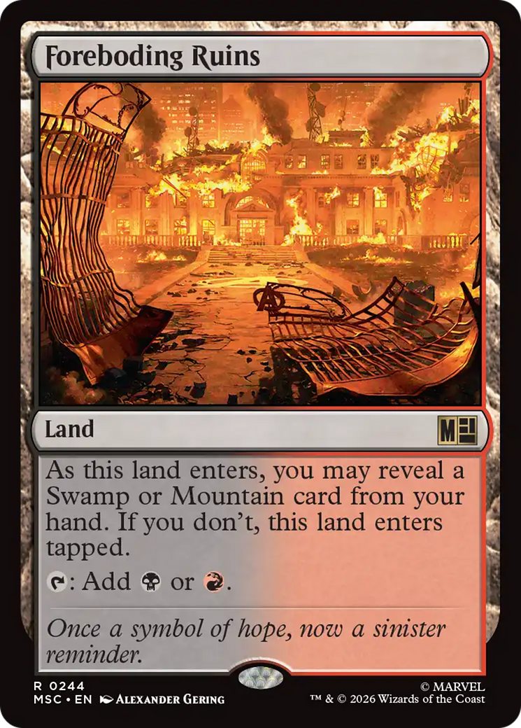 Foreboding Ruins (Surge Foil) [Marvel Super Heroes Commander] | Boutique FDB TCG