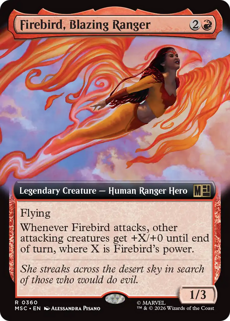 Firebird, Blazing Ranger (Extended Art) [Marvel Super Heroes Commander] | Boutique FDB TCG