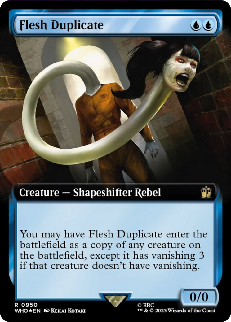 Flesh Duplicate (Extended Art) (Surge Foil) [Doctor Who] | Boutique FDB TCG