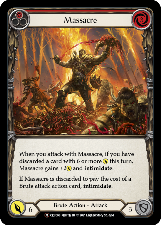 Massacre [U-CRU008] (Crucible of War Unlimited)  Unlimited Rainbow Foil | Boutique FDB TCG