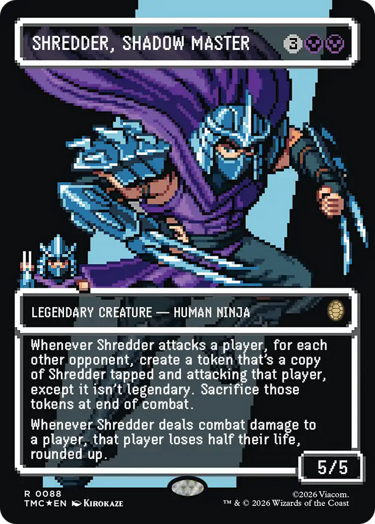 Shredder, Shadow Master (Borderless) (Surge Foil) [Teenage Mutant Ninja Turtles Commander] | Boutique FDB TCG