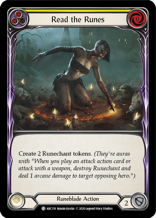 Read the Runes (Yellow) [U-ARC110] (Arcane Rising Unlimited)  Unlimited Normal | Boutique FDB TCG