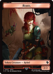 Soldier // Rebel Double-Sided Token (Surge Foil) [FINAL FANTASY Commander Tokens] | Boutique FDB TCG