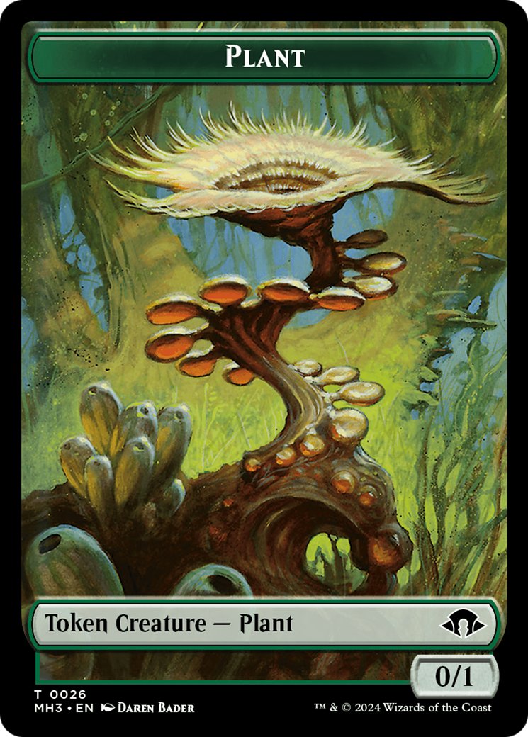Zombie // Plant Double-Sided Token [Modern Horizons 3 Tokens] | Boutique FDB TCG