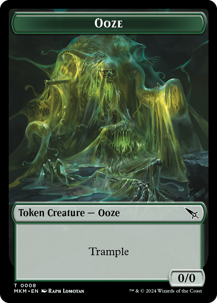 Ooze // A Mysterious Creature Double-Sided Token [Murders at Karlov Manor Tokens] | Boutique FDB TCG