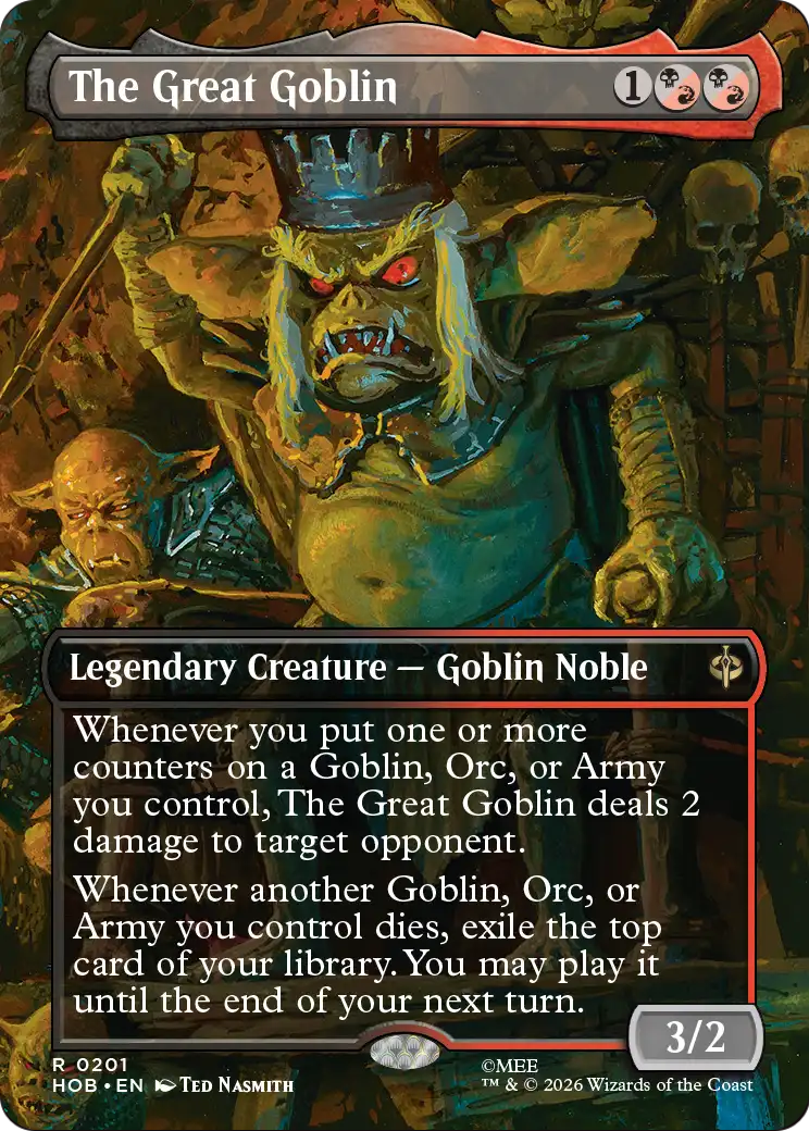 The Great Goblin (Borderless) [The Hobbit] | Boutique FDB TCG