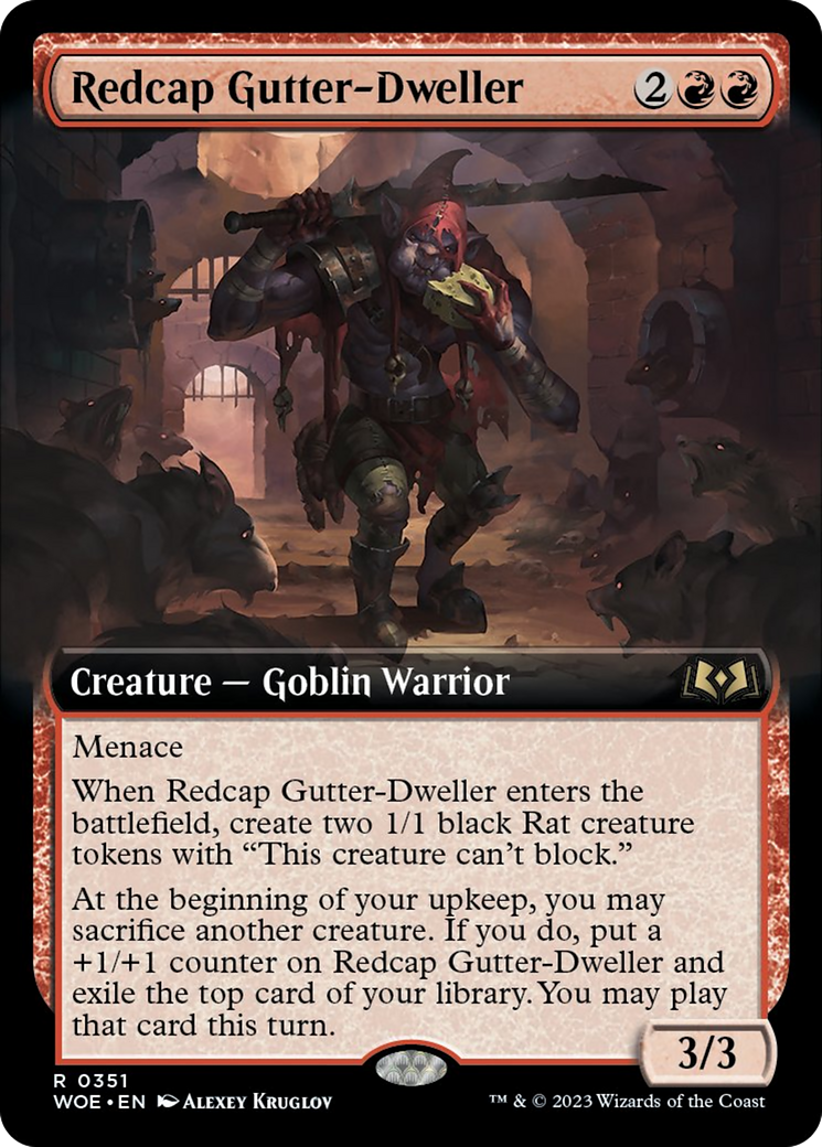 Redcap Gutter-Dweller (Extended Art) [Wilds of Eldraine] | Boutique FDB TCG