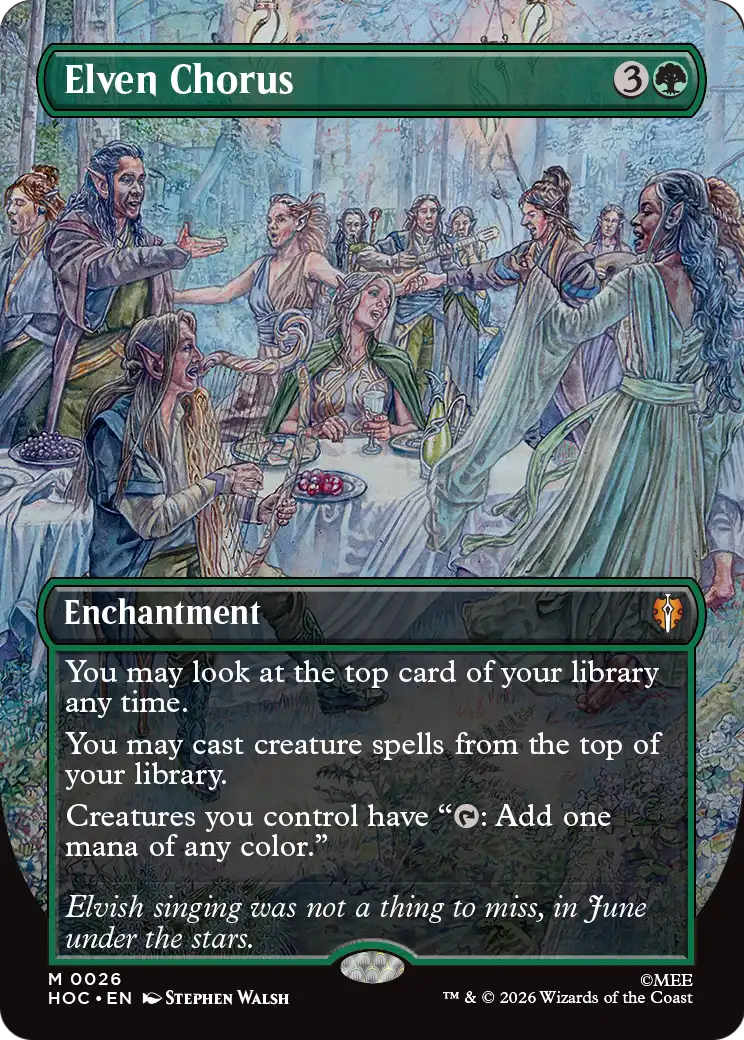 Elven Chorus (Borderless) [The Hobbit: Eternal-Legal] | Boutique FDB TCG