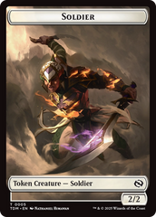 Soldier (0004) // Soldier (0005) Double-Sided Token [Tarkir: Dragonstorm Tokens] | Boutique FDB TCG