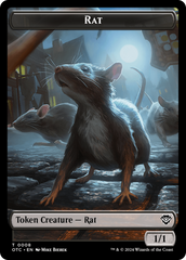 Rat // Blood Double-Sided Token [Outlaws of Thunder Junction Commander Tokens] | Boutique FDB TCG