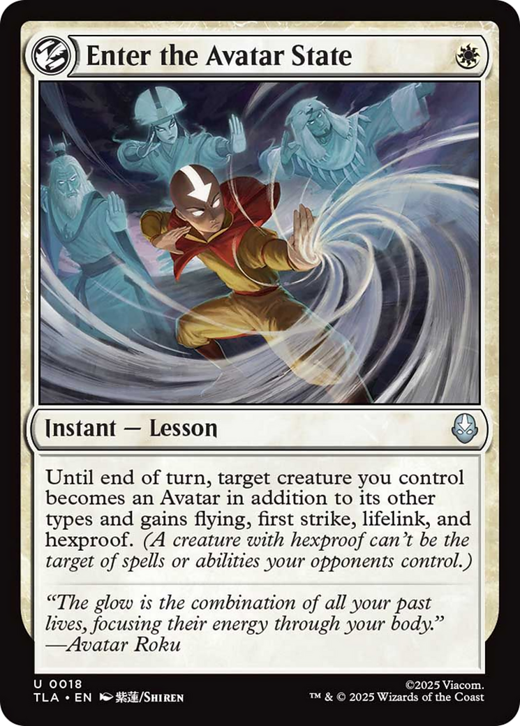 Enter the Avatar State [Avatar: The Last Airbender] | Boutique FDB TCG