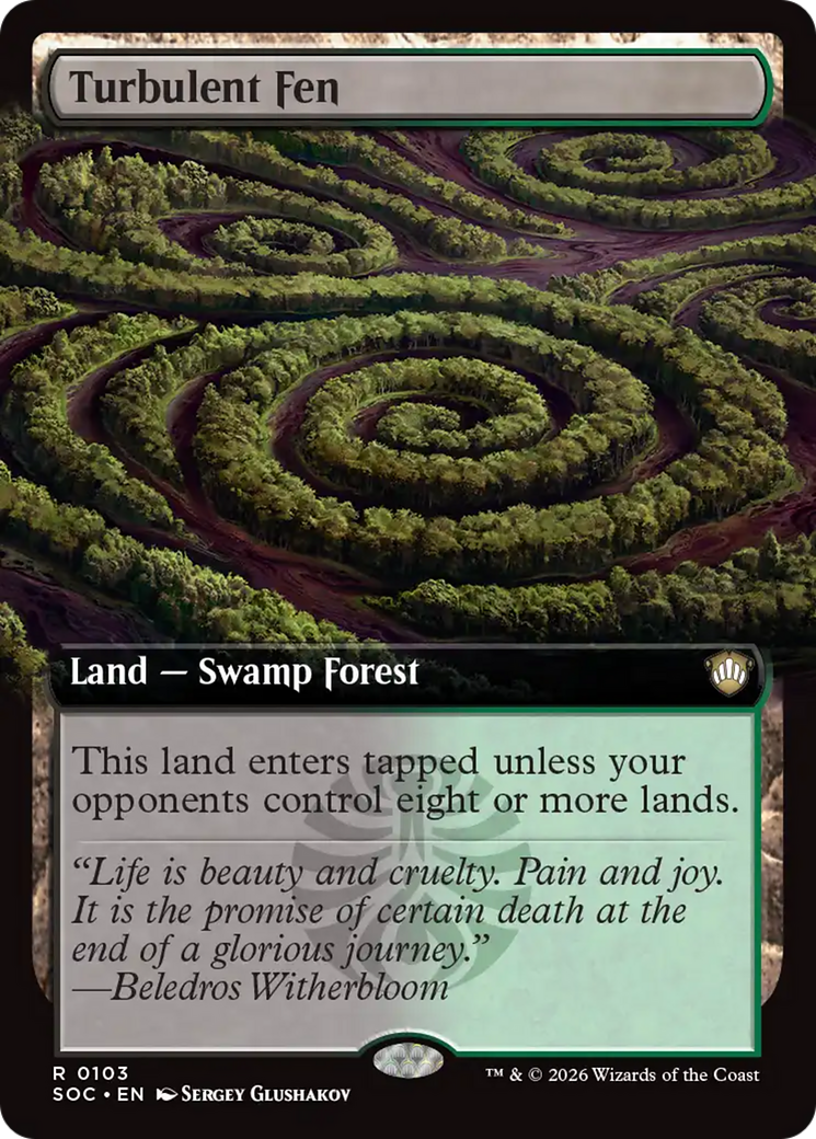 Turbulent Fen (Extended Art) [Secrets of Strixhaven Commander] | Boutique FDB TCG