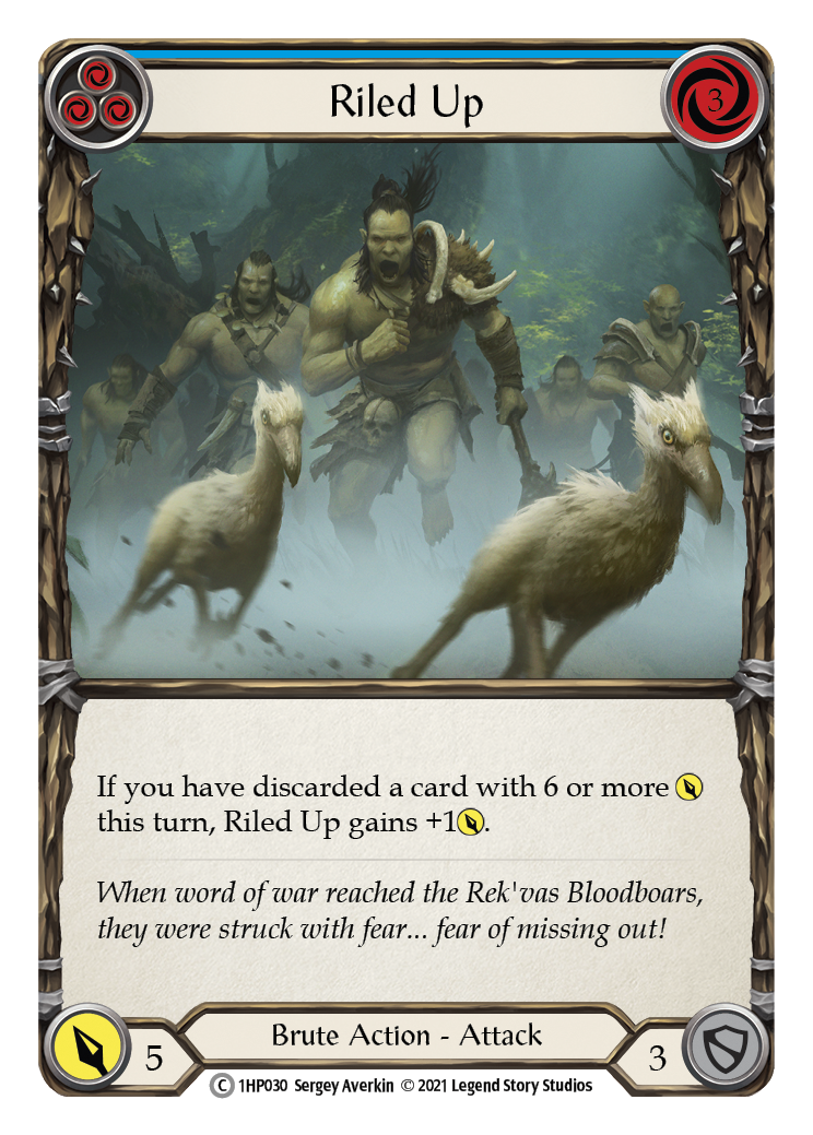 Riled Up (Blue) [1HP030] (History Pack 1) | Boutique FDB TCG