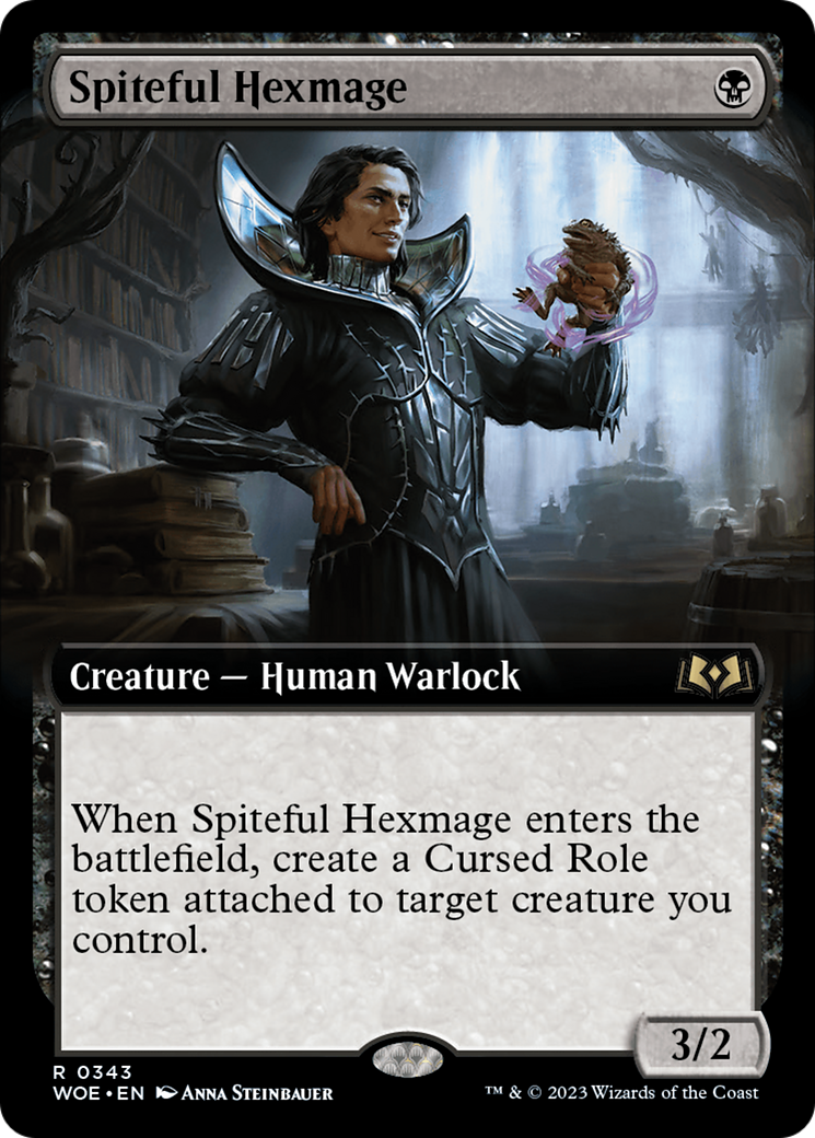 Spiteful Hexmage (Extended Art) [Wilds of Eldraine] | Boutique FDB TCG