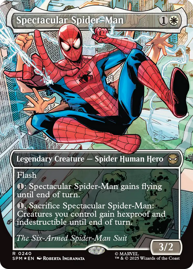 Spectacular Spider-Man (0240) (Borderless) (Textured Foil) [Marvel's Spider-Man] | Boutique FDB TCG