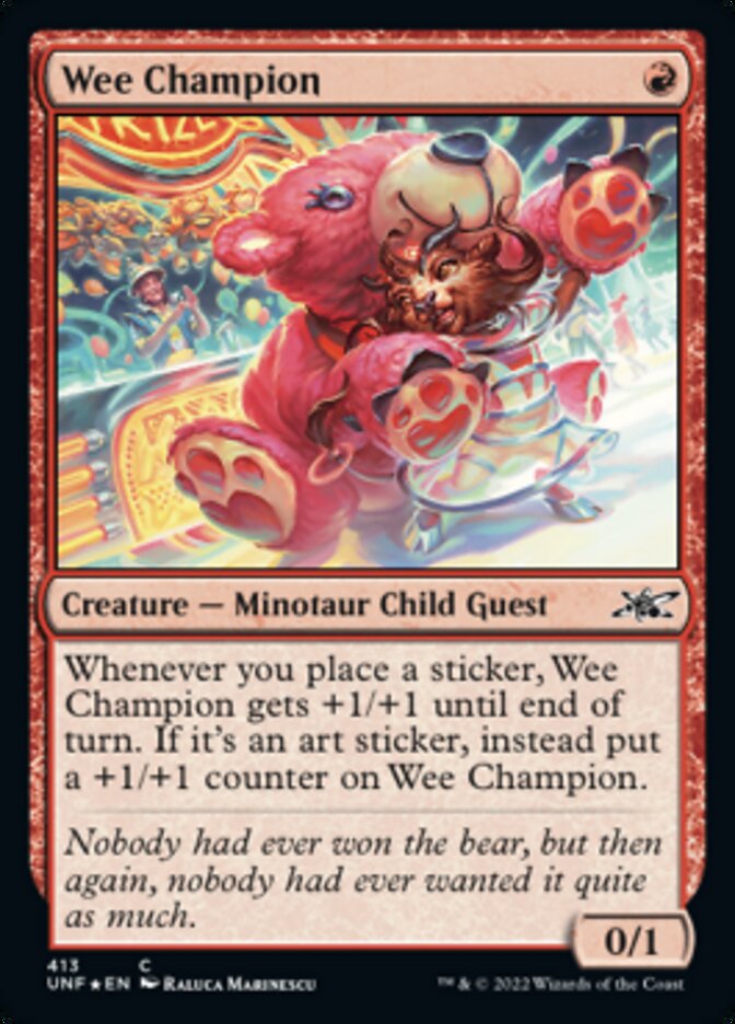 Wee Champion (Galaxy Foil) [Unfinity] | Boutique FDB TCG