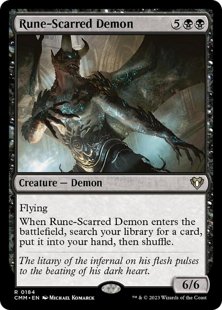 Rune-Scarred Demon [Commander Masters] | Boutique FDB TCG