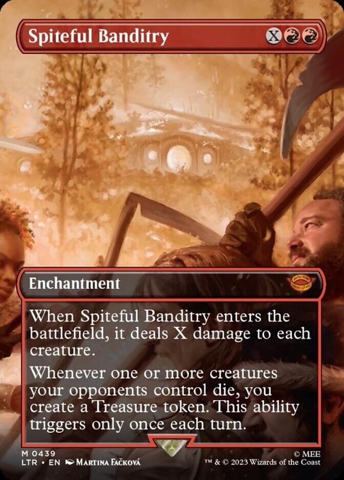 Spiteful Banditry (Borderless Alternate Art) [The Lord of the Rings: Tales of Middle-Earth] | Boutique FDB TCG