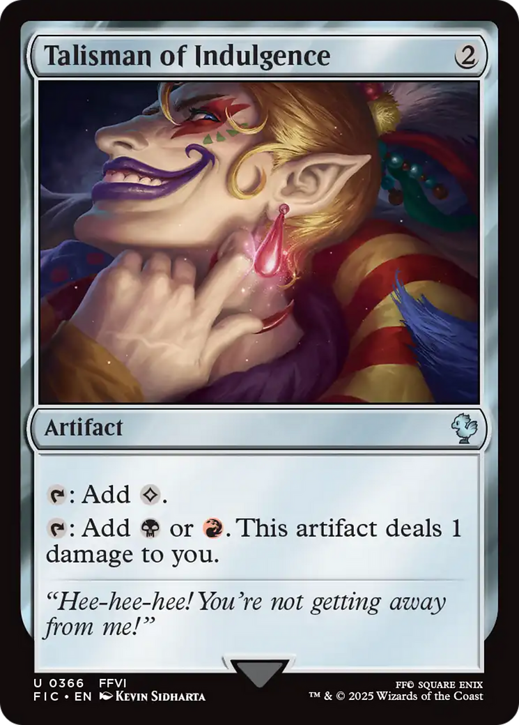 Talisman of Indulgence [FINAL FANTASY Commander] | Boutique FDB TCG