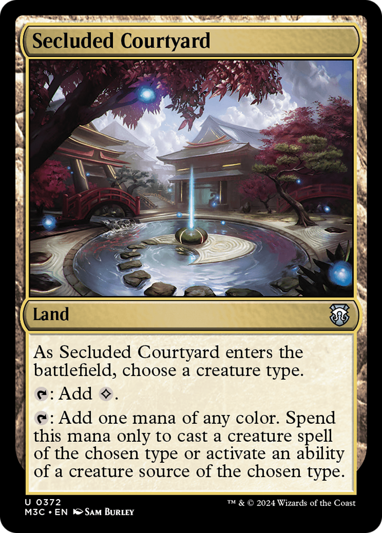 Secluded Courtyard (Ripple Foil) [Modern Horizons 3 Commander] | Boutique FDB TCG