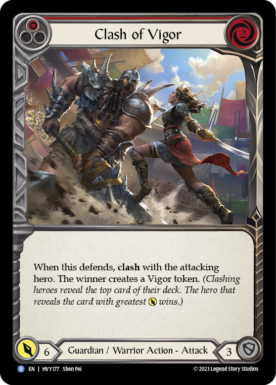 Clash of Vigor (Red) [HVY177] (Heavy Hitters)  Rainbow Foil | Boutique FDB TCG