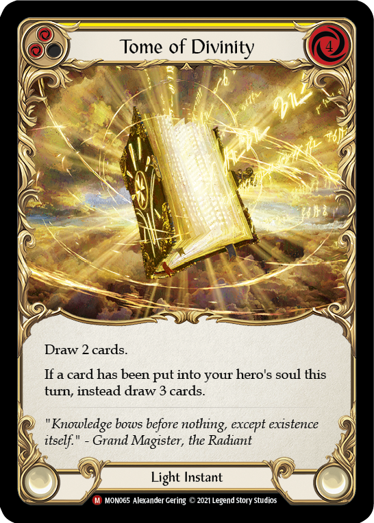 Tome of Divinity [MON065-RF] (Monarch)  1st Edition Rainbow Foil | Boutique FDB TCG