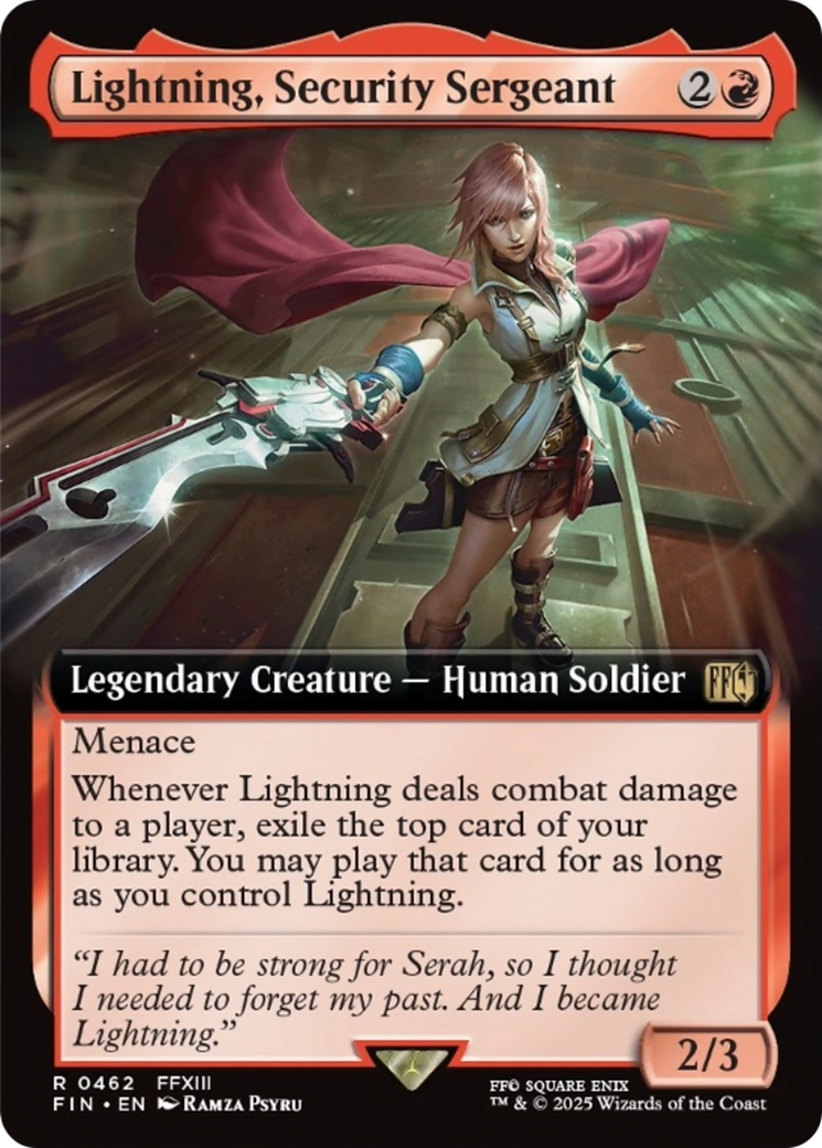Lightning, Security Sergeant (Extended Art) [FINAL FANTASY] | Boutique FDB TCG