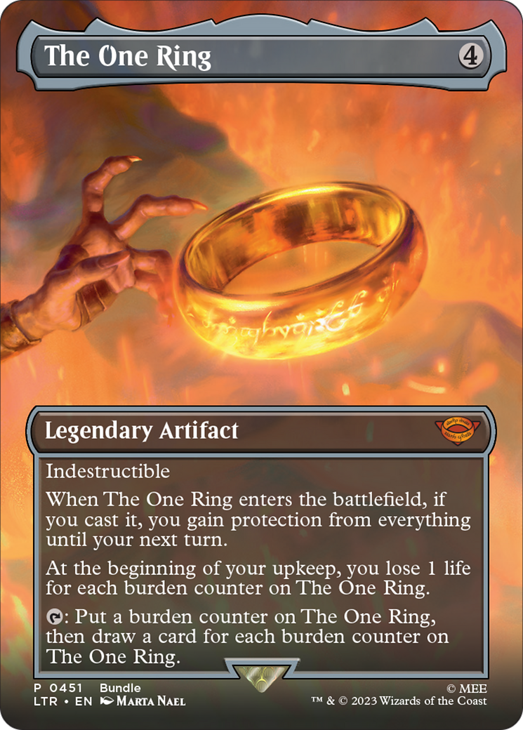 The One Ring (Borderless Alternate Art) [The Lord of the Rings: Tales of Middle-Earth] | Boutique FDB TCG