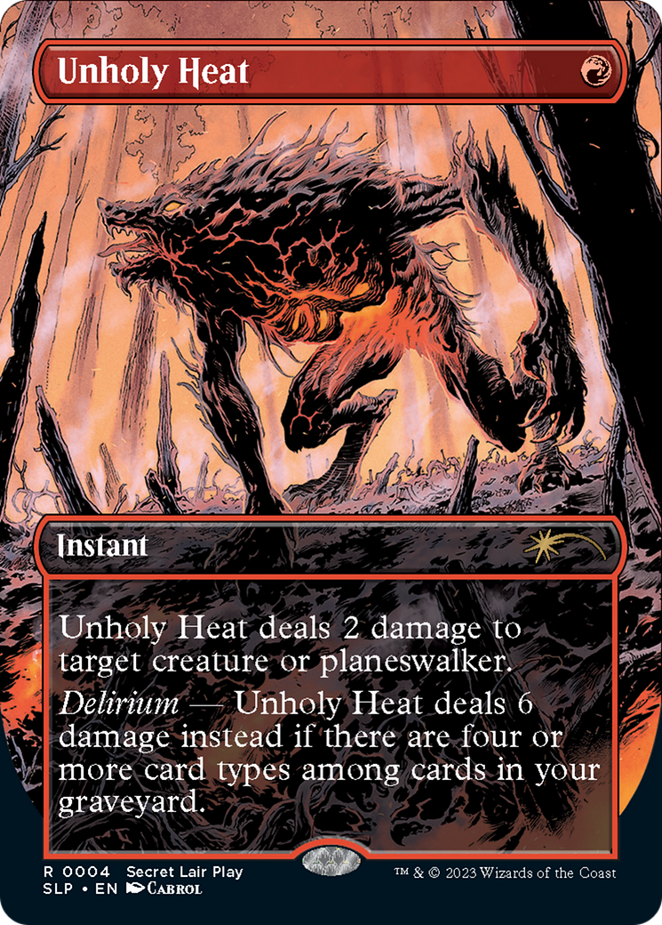 Unholy Heat (Borderless) [Secret Lair Showdown] | Boutique FDB TCG