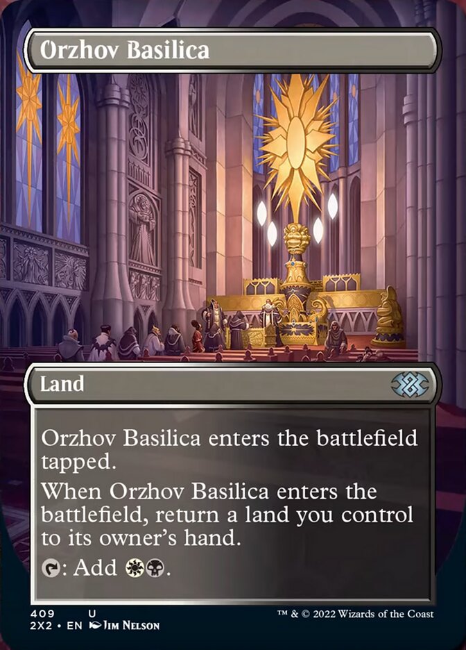 Orzhov Basilica (Borderless Alternate Art) [Double Masters 2022] | Boutique FDB TCG