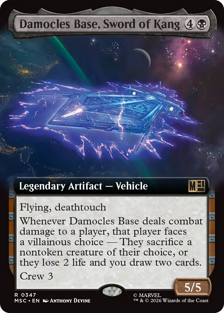 Damocles Base, Sword of Kang (Extended Art) [Marvel Super Heroes Commander] | Boutique FDB TCG
